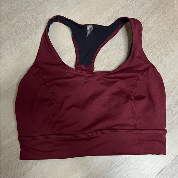NEW FP Movement Lightning Synergy Crop Sports Bra in burgundy, size S - Picture 2 of 5